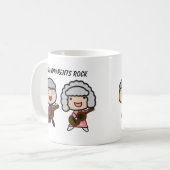 Schattigee Grootouders Rock Grootouder Dag Persona Koffiemok (Voorkant links)