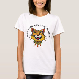 Schattigee Groovy Cat in Tribal Attire T-shirt