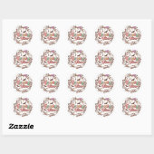 Schattigee Groovy Ghost, spooky vibes, halloween Ronde Sticker (Vel)