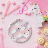 Schattigee Groovy Halloween Ghost Papieren Bordje (Feest)