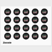 Schattigee Groovy Make Everyday Earth Day Save Env Ronde Sticker (Vel)