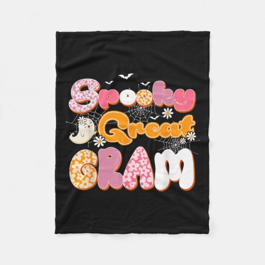 Schattigee Groovy One Spooky Great Gram Ghost Hall Fleece Deken (Voorkant)