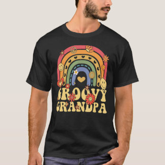 Schattigee Groovy Opa Retro Groovy Rainbow T-shirt