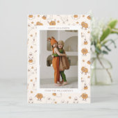 Schattigee Groovy Retro Ghost Pompoen Halloween Fo Feestdagenkaart (Staand voorkant)