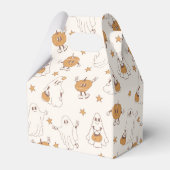Schattigee Groovy Retro Ghost Pumpkin Halloween Cu Bedankdoosjes (Achterkant)