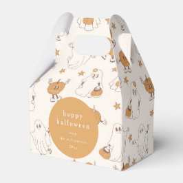 Schattigee Groovy Retro Ghost Pumpkin Halloween Cu Bedankdoosjes