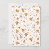 Schattigee Groovy Retro Pompoen Ghost Halloween Pa Kaart (Achterkant)