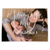 Schattigee Grote Baby's Eerste Kerstcadeau Tas Large Cadeautasje (Voorkant)