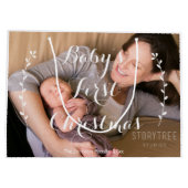 Schattigee Grote Baby's Eerste Kerstcadeau Tas Large Cadeautasje (Achterkant)