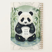 Schattigee Grote Chubby panda zittend in een lotus Planner (Achterkant)