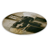 Schattigee Grote Deen gepersonaliseerde ronde Snijplank (Hoek)