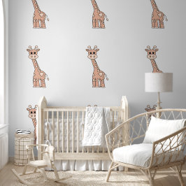 Schattigee Grote Giraffe Baby kwekerij Kinderen Behang
