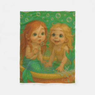 Schattigee grote oog zeemeermin zussen wading pool fleece deken
