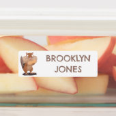 Schattigee grote wangen Chipmunk cartoon gepersona Labels (Aangebracht)