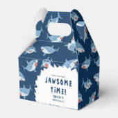 Schattigee grote witte haaien oceaan verjaardagsfe bedankdoosjes (Voorkant Zijde)