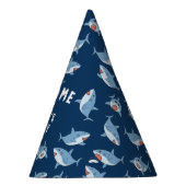Schattigee grote witte haaien oceaan verjaardagsfe feesthoedjes (Rechts)