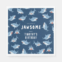 Schattigee grote witte haaien oceaan verjaardagsfe