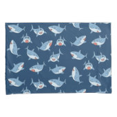 Schattigee grote witte haaien oceaanpatroon kussensloop (Voorkant-Rechts)