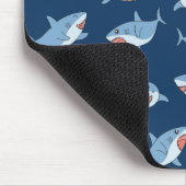 Schattigee grote witte haaien oceaanpatroon muismat (Hoek)