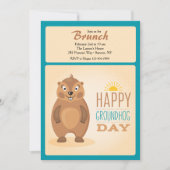 Schattigee Groundhog Day Invitation Kaart (Voorkant)