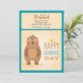 Schattigee Groundhog Day Invitation Kaart (Staand voorkant)