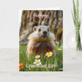 Schattigee Groundhog Day & Word Zoeken Kaart (Voorkant)