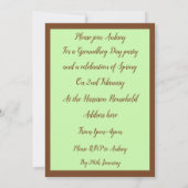 Schattigee Groundhog en Tulip Flowers Custom Kaart (Achterkant)