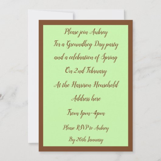 Schattigee Groundhog en Tulip Flowers Custom Kaart (Achterkant)