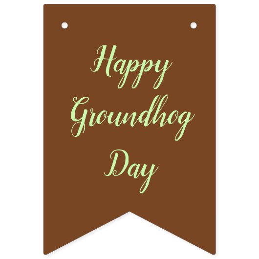 Schattigee Groundhog en Tulip Flowers Custom Vlaggetjes (Tweede vlag)