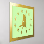 Schattigee Groundhog en Tulip Flowers Folie Afdrukken (Laagn)