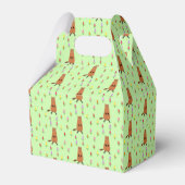 Schattigee Groundhog en Tulip Flowers Patterned Bedankdoosjes (Achterkant)