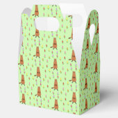Schattigee Groundhog en Tulip Flowers Patterned Bedankdoosjes (Geopend)