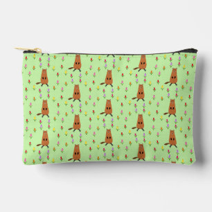 Schattigee Groundhog en Tulip Flowers Patterned Etui