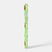 Schattigee Groundhog en Tulip Flowers Patterned iPhone 15 Case (Linkerkant)