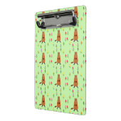 Schattigee Groundhog en Tulip Flowers Patterned Mini Klembord (Angled2)
