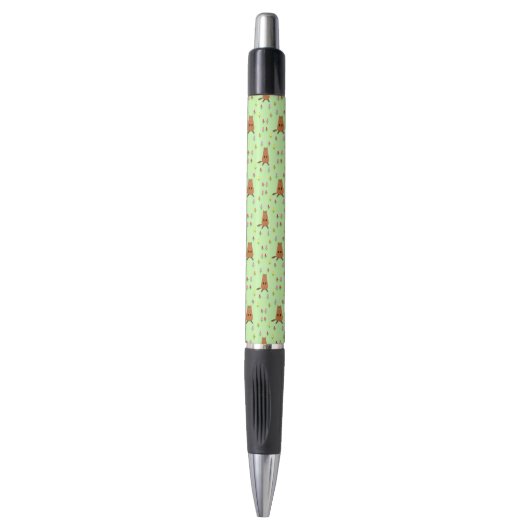 Schattigee Groundhog en Tulip Flowers Patterned Pen (Voorkant Verticaal)