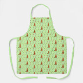 Schattigee Groundhog en Tulip Flowers Patterned Schort (Voorkant)