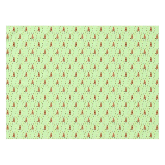 Schattigee Groundhog en Tulip Flowers Patterned Tafelkleed (Voorkant (Horizontaal))