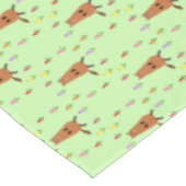 Schattigee Groundhog en Tulip Flowers Patterned Tafelkleed (Gekanteld)