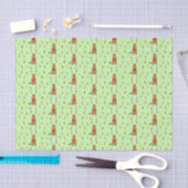 Schattigee Groundhog en Tulip Flowers Patterned Tissuepapier (Craft)