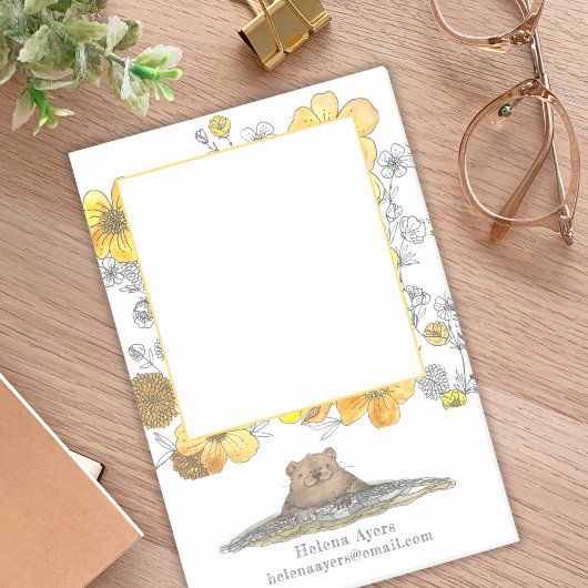 Schattigee Groundhog gepersonaliseerde docent Post-it® Notes