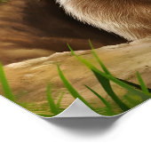 Schattigee Groundhog Glimlachen terwijl Opkomst Poster (Hoek)