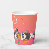 Schattigee Guinea Pig Verjaardag Party Papieren Cu Papieren Bekers (Achterkant)