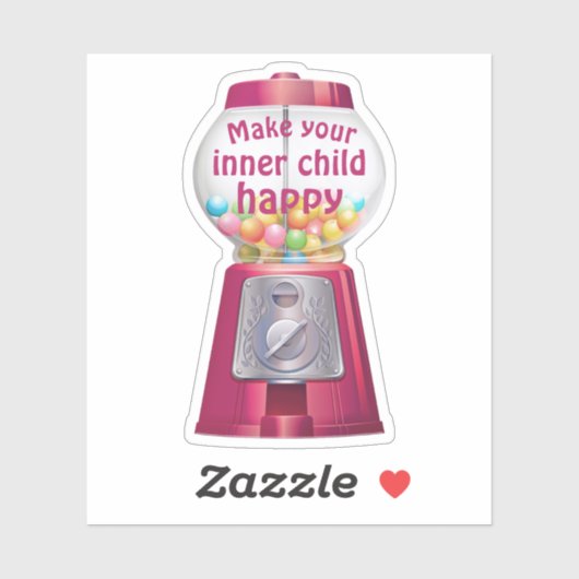 Schattigee Gumball Machine Inner Child Quote Sticker (Vel)