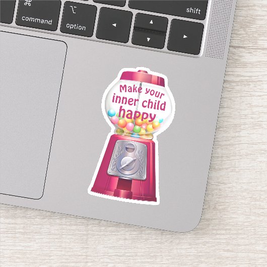 Schattigee Gumball Machine Inner Child Quote Sticker (Detail)