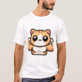 Schattigee Gym Cat T-shirt (Voorkant)