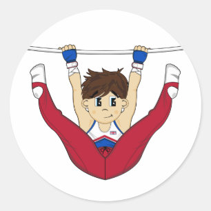 Schattigee Gymnast op Bar Sticker