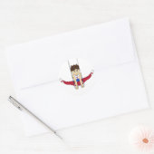 Schattigee Gymnast op Rings Sticker (Envelop)