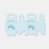 Schattigee haai Baby shower Kawaii Blue Boy Bedankdoosjes (Uitgevouwen)