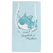 Schattigee haai Baby shower Kawaii Blue Boy Klein Cadeauzakje (Voorkant)